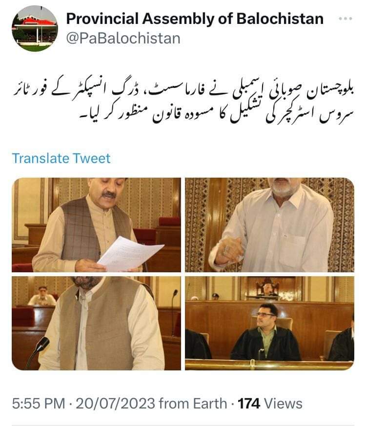 Standing committee on health, health department, supreme Court and now assembly floor has approved the credibility of the matter of #4_Tier_service_structure.
Now it needs Cm's <a href="/AQuddusBizenjo/">Mir Abdul Quddus Bizenjo</a>'s approval.
#Approve_4_Tier_Service_Structure 
#Approve_4_Tier_Service_Structure