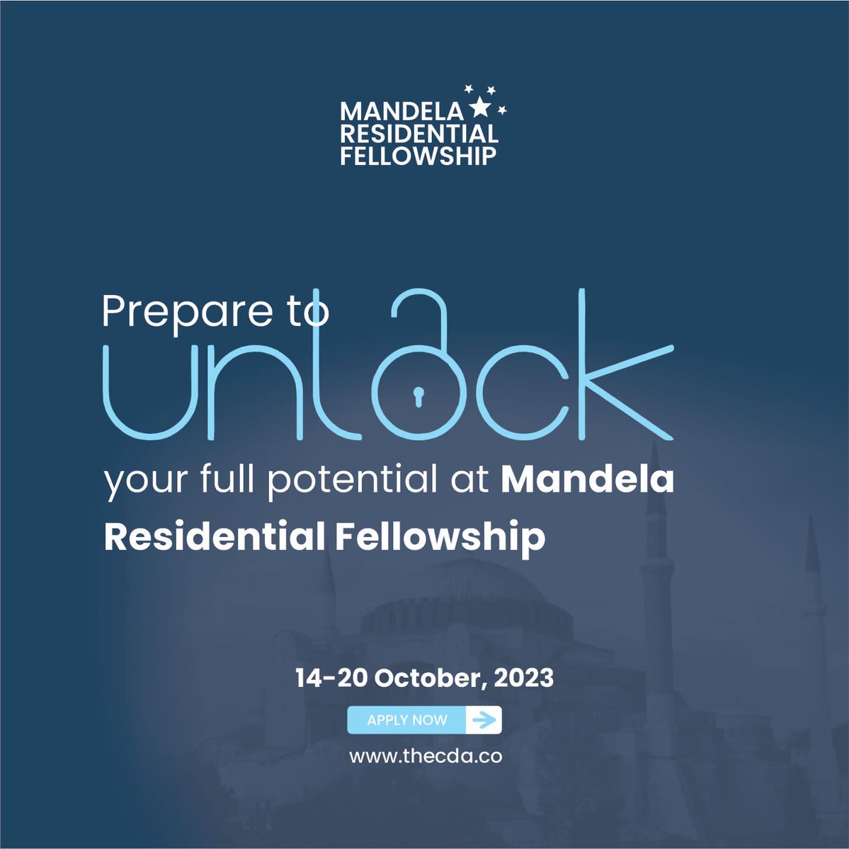 thecdaco's tweet photo. Join us at Mandela Residential Fellowship 2023 in Istanbul, Turkey 🚀 October 14-20 2023 📅 

🌟 Secure your place now at https://t.co/FsaN3UsH0E 

#CDA #MRF #mandelaresidentialfellowship #diplomaticexcellence #youthdiplomacy #youthempowerment https://t.co/BJirawlKpQ