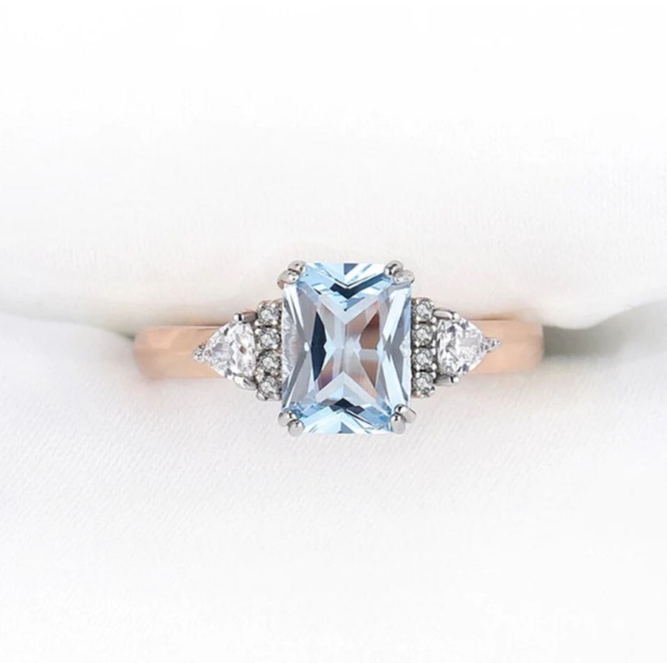 BLUE TOPAZ GEMSTONE RING ROSE GOLD FOR WOMEN WEDDING JEWELRY#WomenWedding #band  #evocative  #rings #engagementring    #WHITESAPPHIRE #ZIRCON #WEDDINGJEWELLERY #ring #WOMEn #SILVER #engagement  #ring  #WEDDINGJEWELLERY  #14KGOLD #GOLD #zircon  #WOMENGIFTS #giftideas