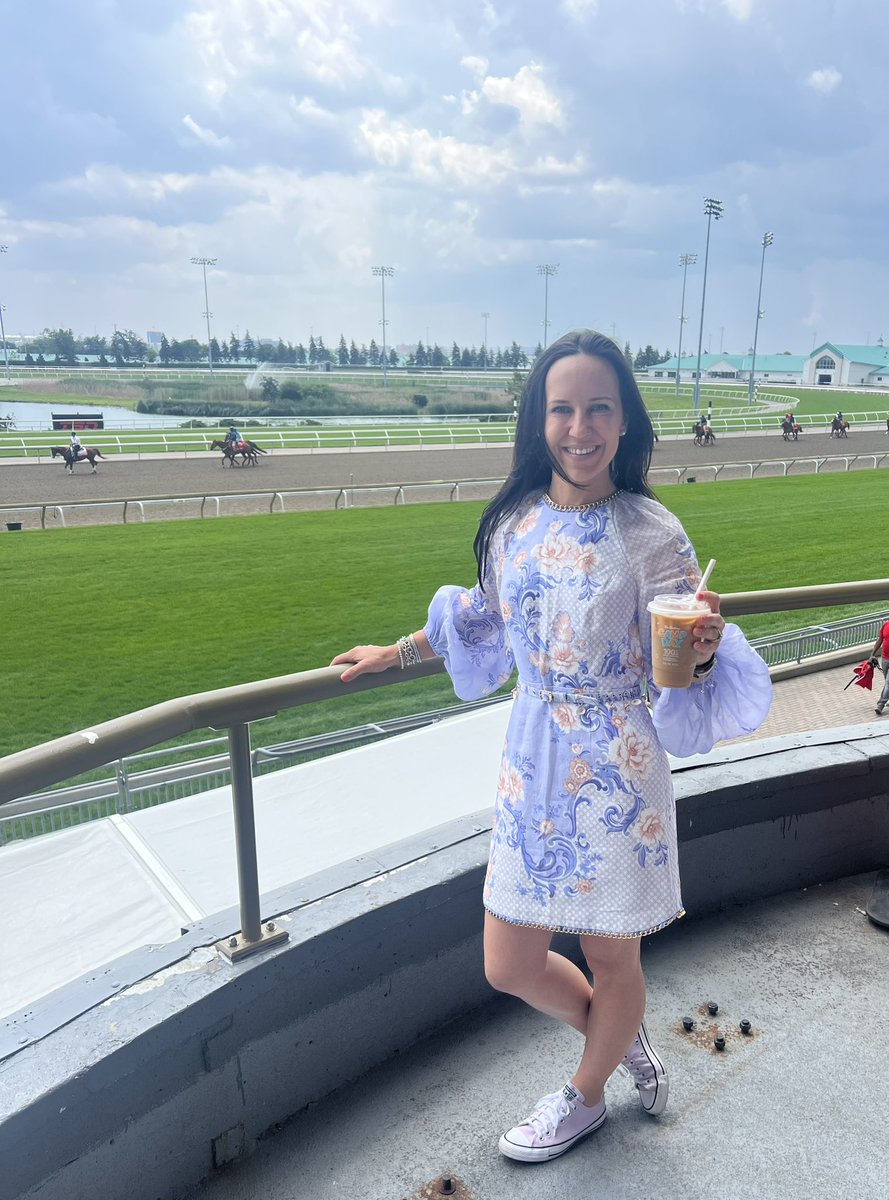 jmpaquette's tweet photo. My first Tim Horton’s! I’m assimilating. 

It’s a spectacular day for racing today at @WoodbineTB! Excited to be here with @ABRLive with some great races on deck including the Woodbine Oaks and Plate Trial! https://t.co/nLxObxsBPb