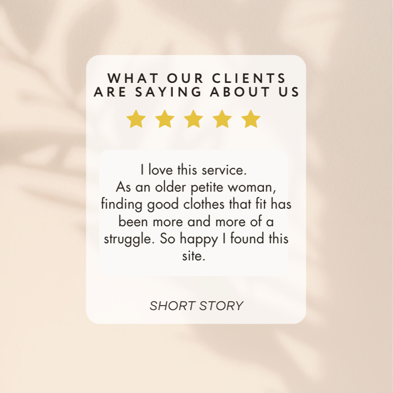 Client love 💓

#clientreviews #5star #clientlove #subscriptionbox #personalstyling #stylist #petitestyle #petitefashion #petiteoutfit #petiteclothing #petite #petitegirlstyle #petitefashioninspo #fashion #style #shortgirls #fashionista #shortstory #shortstorybox