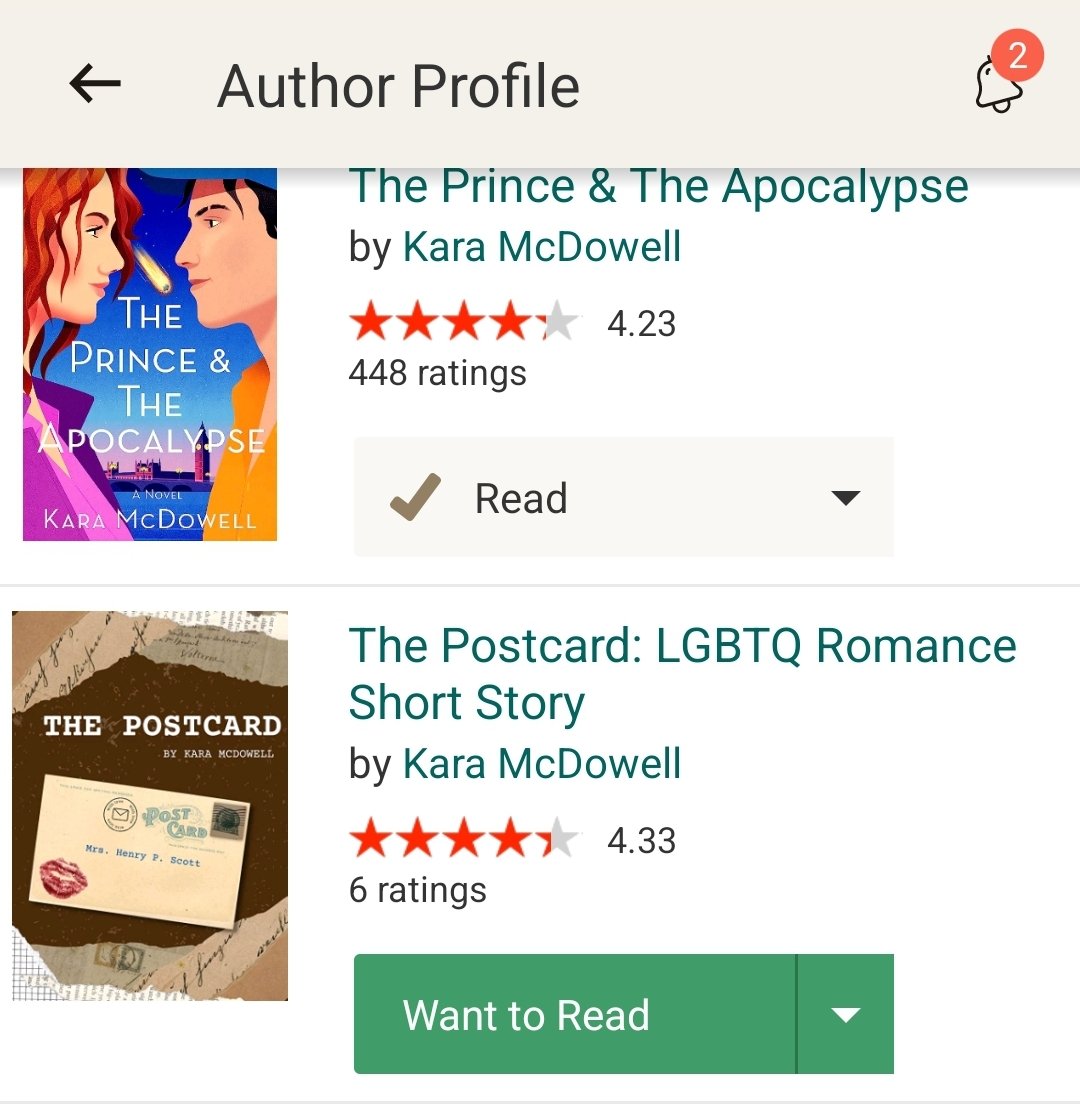 Can any goodreads librarians unlink The Postcard from my profile? It's a different Kara McDowell.