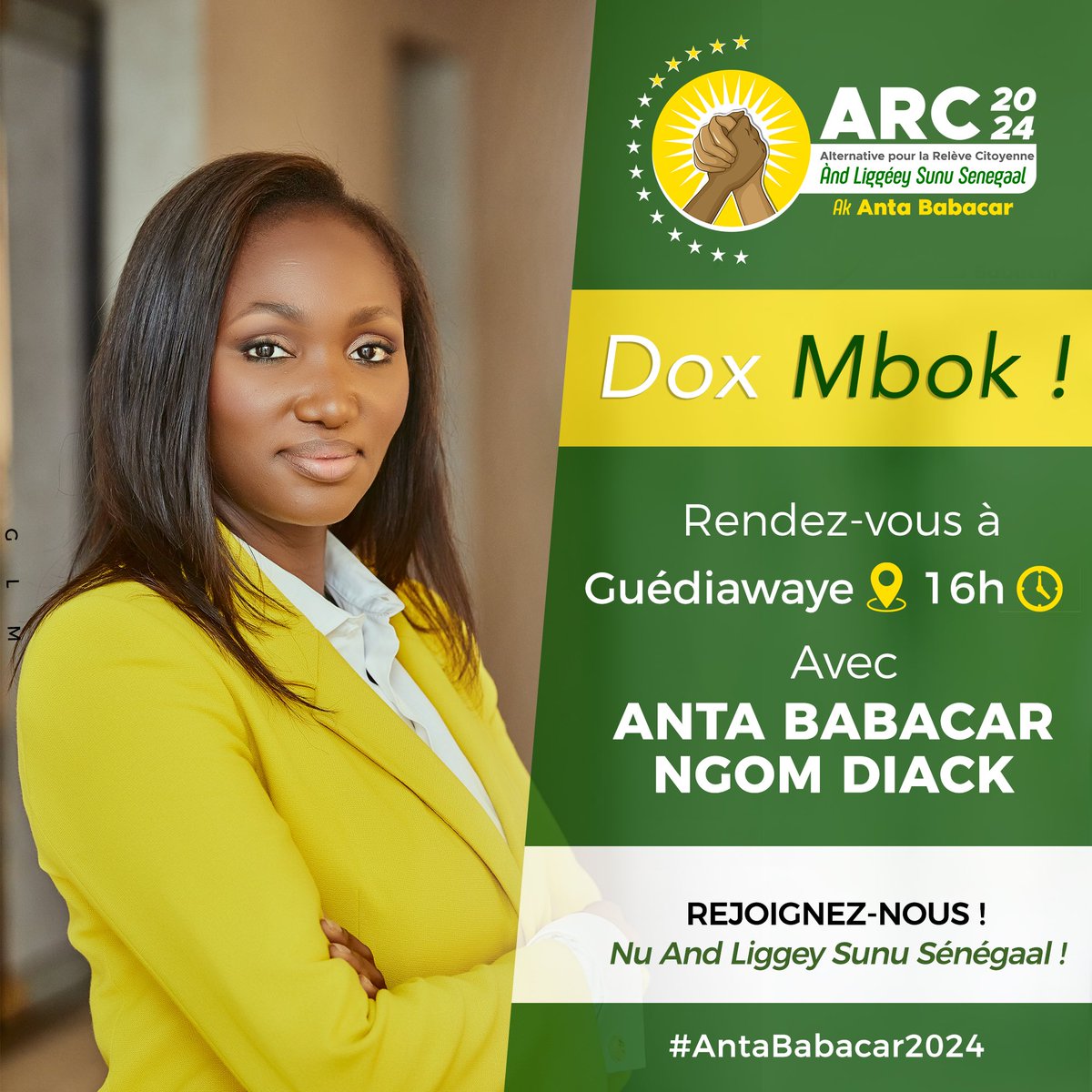 Avec vous à #Guédiawaye. #AntaBabacar2024