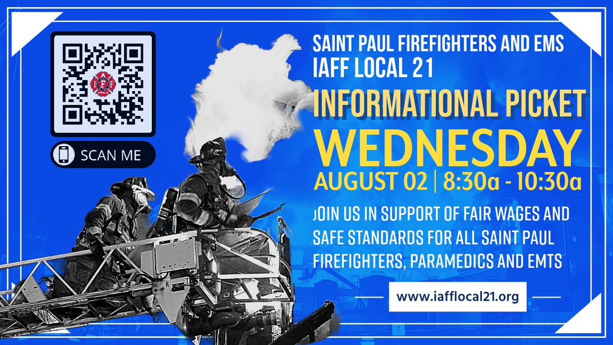 It's about SAFETY, RESPECT and STANDARDS.  

200+ days and still no contract for <a href="/L21_stpaulfire/">Saint Paul Professional Firefighters Local 21</a>!  Residents, neighbors, friends, family and colleagues, contact <a href="/MayorCarter/">Mayor Melvin Carter</a>  and tell him that this is unacceptable.

Learn more at tinyurl.com/ysx92h56

Location TBA in St. Paul