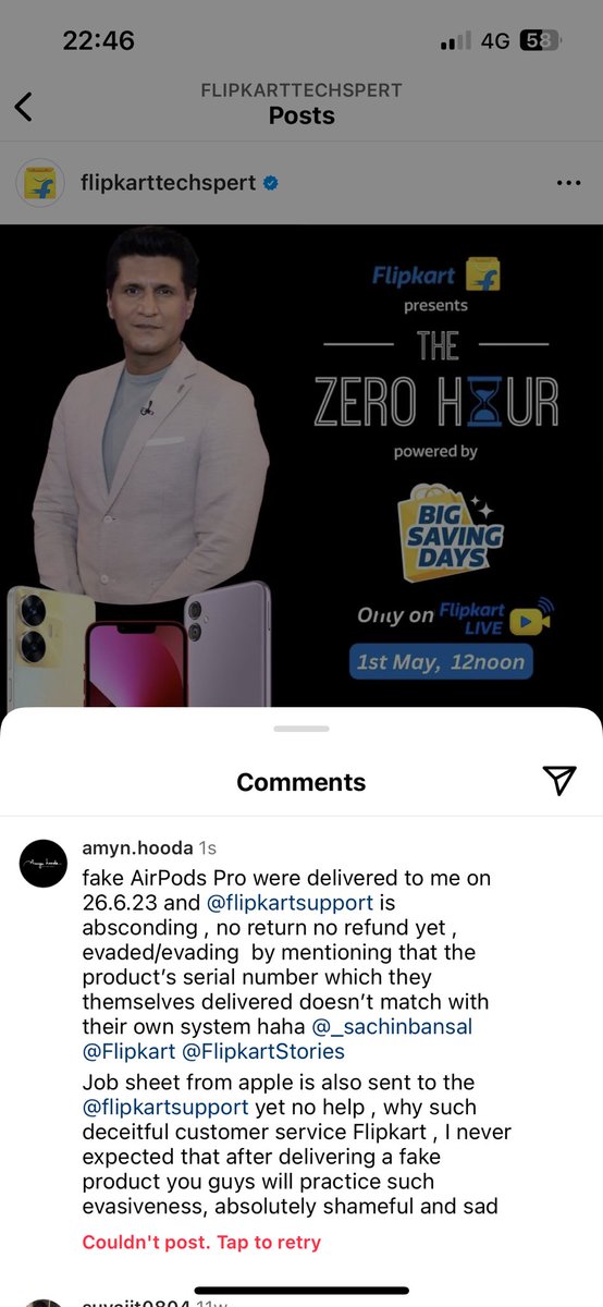 amynhooda's tweet photo. firstly they deliver fake products and when we complain and demand for return and refund @Flipkart @flipkartsupport @FlipkartStories tries to block you on their social media haha however guys I won’t stop , after all I have to pay the EMI for the fake you delivered 😱 https://t.co/2CroTvjG6c