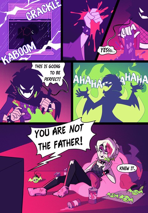 This Far-Fetched Friday is filled with sugar, spice, and nothing nice! In our 22nd comic, Drain bakes up an evil concoction that's sure to drive your taste buds batty. 🦇 #FarFetchedShow  Written/sketched by @cizdude, drawn by @KiruKrono & colored by @squiderdoodle!