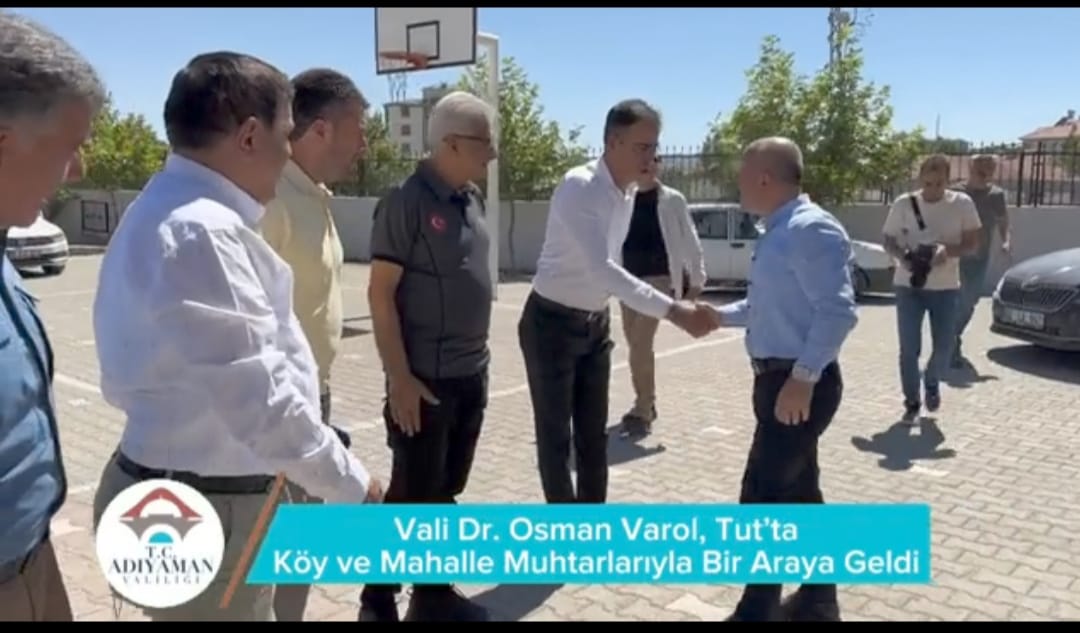 Tut ilçemize ziyarette bulunan Sayın Vali Dr.  Osman VAROL, ilçemizde incelemelerde bulundu.
