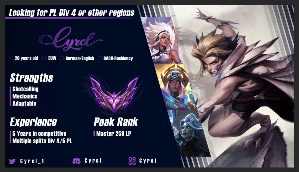 Split is officially over for us and every good thing has to come to an end and I am thankful for 2 great years in <a href="/MANIAC_ESPORT/">MAN!AC</a>. Looking for new opportunities/team. For more Information DM me here or on Discord. Appreciate every retweet :)
<a href="/lft_prime/">Prime League LFT</a> @lolfadiscord <a href="/LoL_LFT/">LoL Looking For Team 🇮🇹 🇪🇺</a>