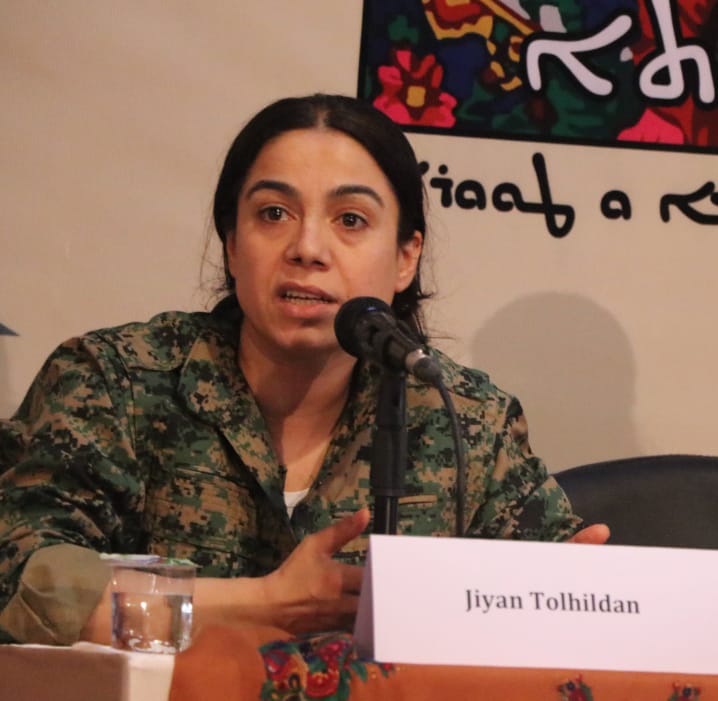 🌹 #YPJ commander Jiyan Tolhildan was martyred by a Turkish drone 1 year ago

➡️ She was returning from a Women's Forum where she delivered a speech about the role of the #YPJ in the defense of the revolution

📃 We uploaded her speech on our homepage:
🔗 ypj-info.org/inside-the-ypj…