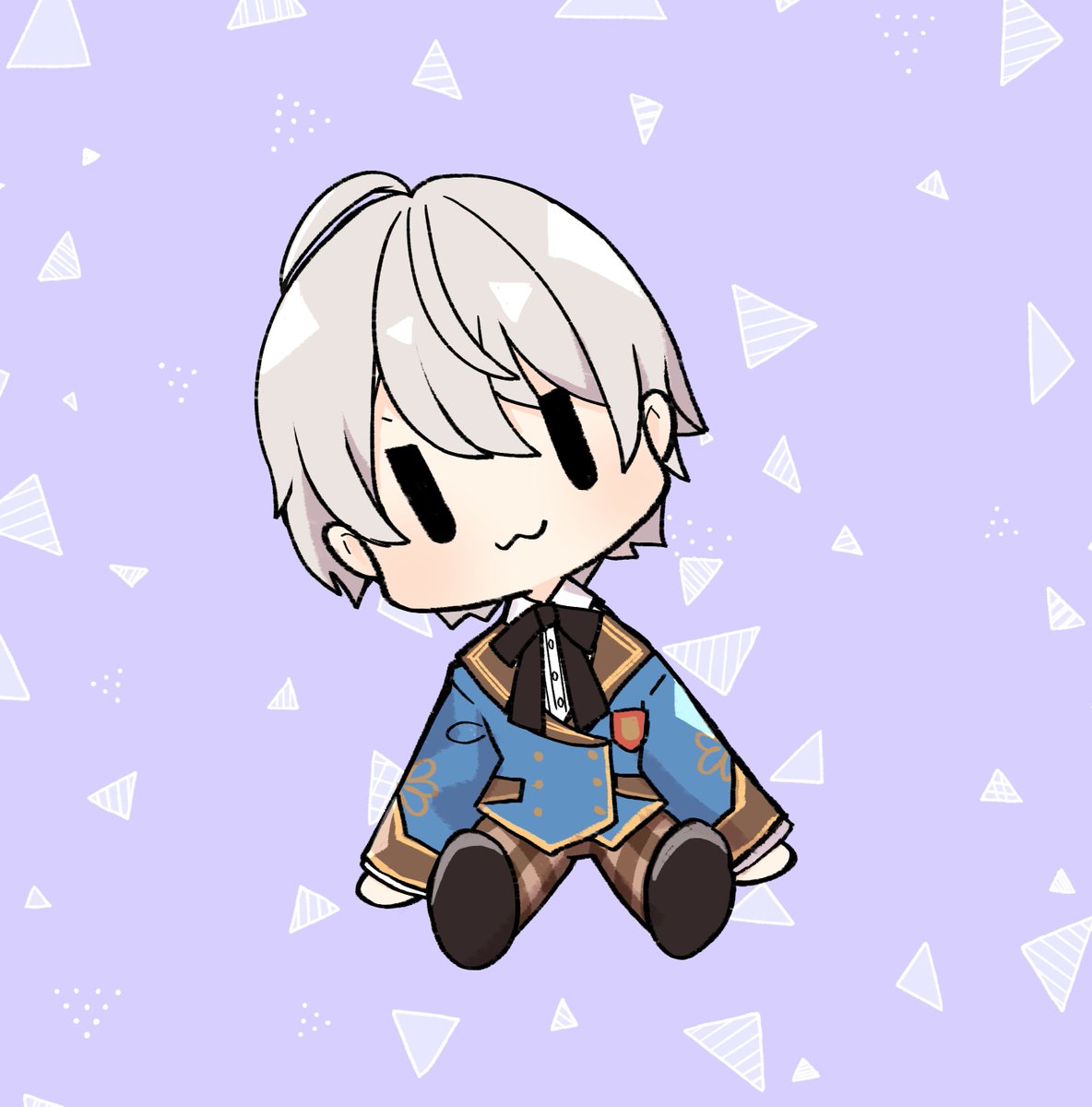 1boy solo pants male focus chibi :3 jacket  illustration images