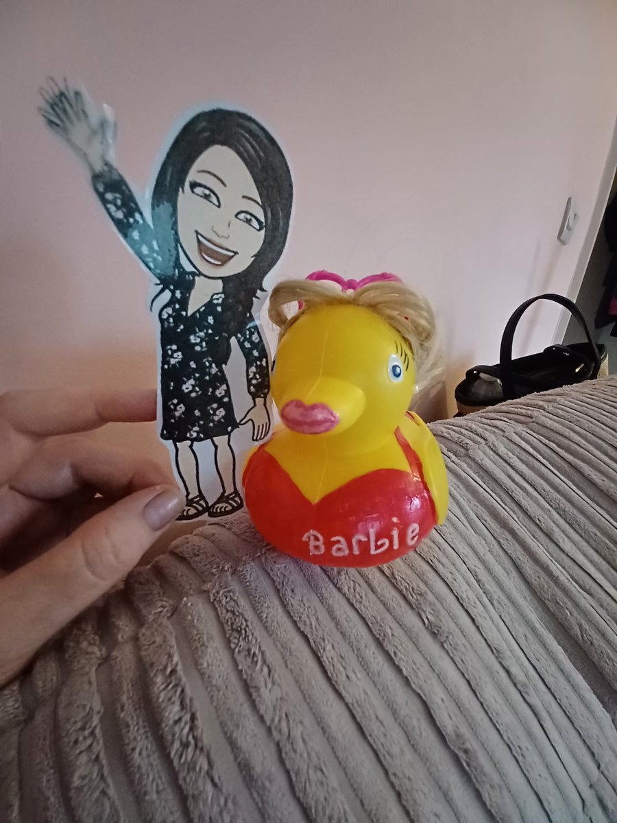 pinkydc's tweet photo. @FedStMarys I hope Mrs Duffy has enjoyed her first few days out with Rosie for the holidays, she's been Crabbing, visiting the reptiles and also fitted in a trip to see Barbie. We also hope she has enjoyed making our Barbie duck ready for the duck race in a few weeks. https://t.co/cP3bGvSPtc