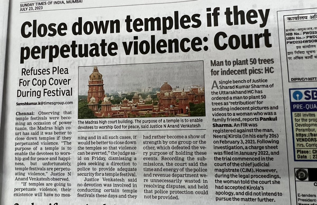 saket71's tweet photo. This is a hate speech against the #Hindus. Didn’t the SC order Suo motto action on hate speech? Can someone tag the law minister? https://t.co/Vi0sPypEX2