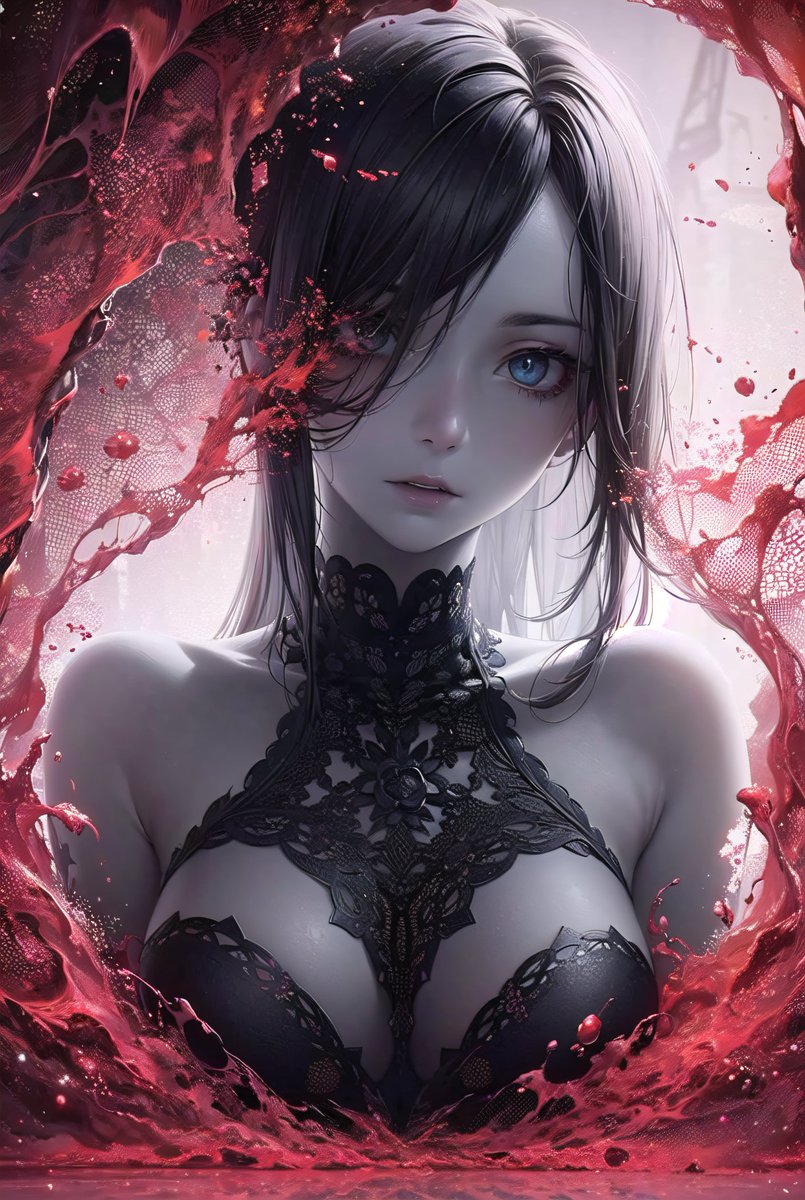 Kuroneko__x's tweet photo. "Can't You Hear My Heartbeat ?" 
#AIイラスト 🫀 https://t.co/ecOzFi14tA