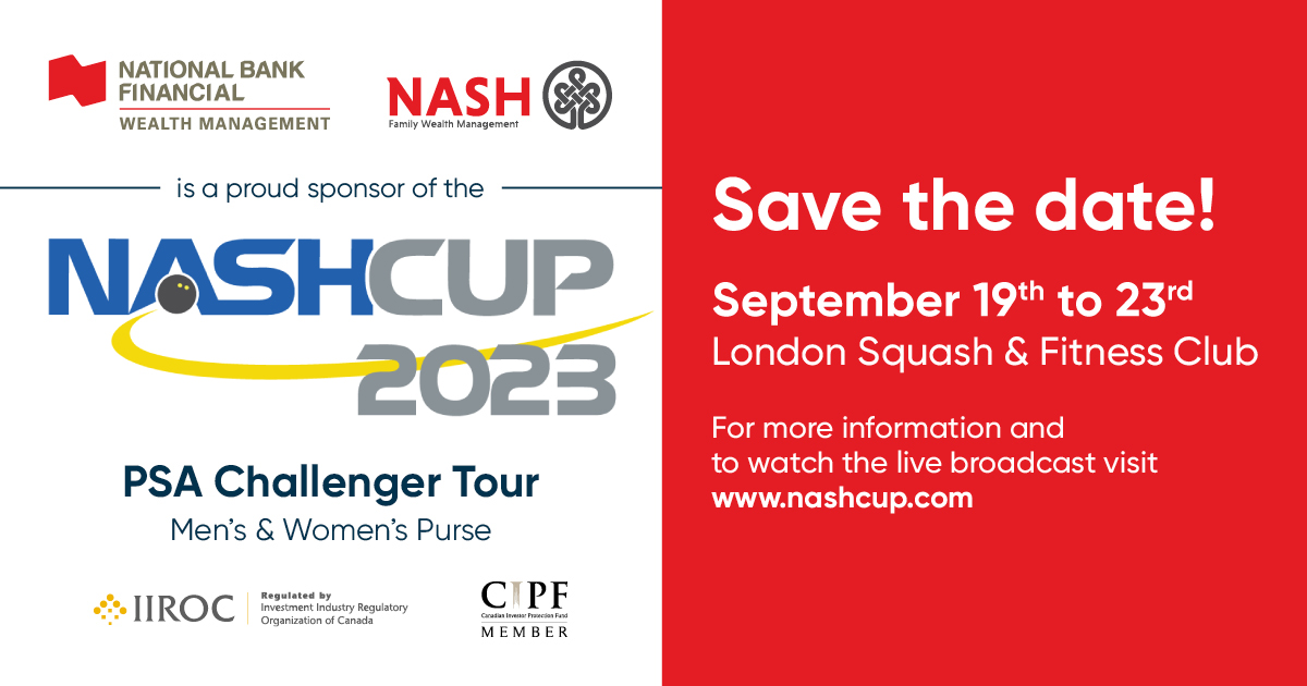57 Days and counting to first serve...#nashcup; #squash; #London