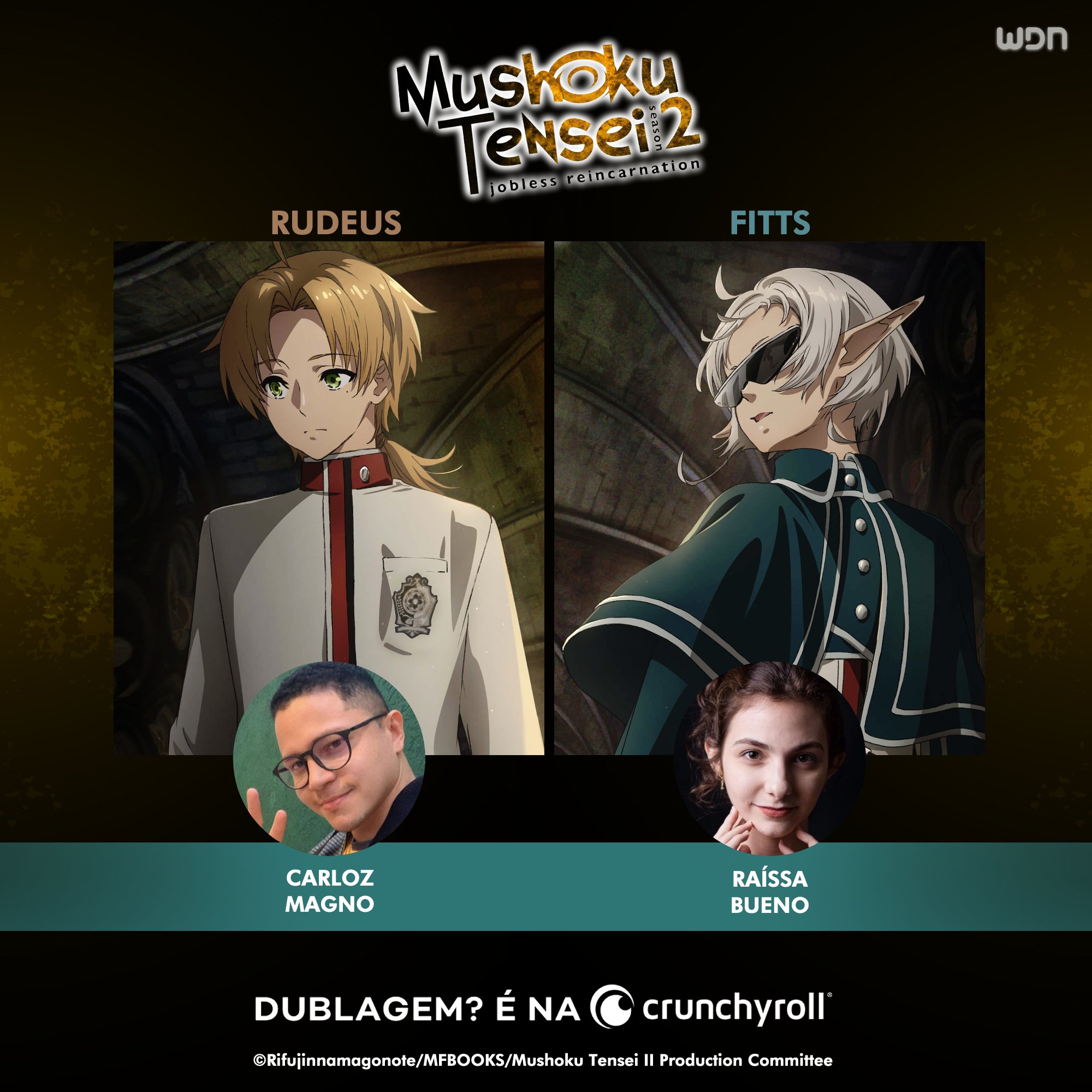 2 Temporada Mushoku Tensei DUBLADO Na Crunchyroll Brasil 