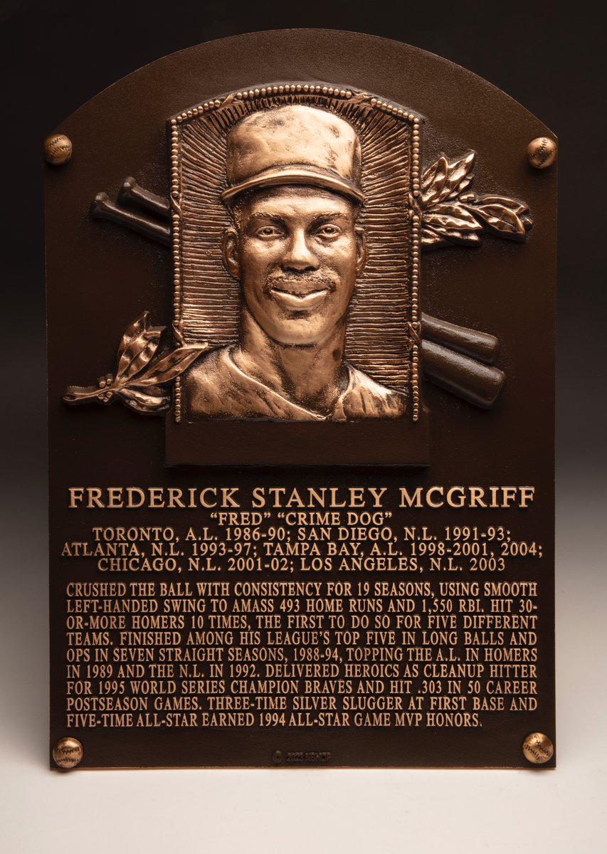baseballhall's tweet photo. Frederick Stanley McGriff, this one’s for you. #HOFWKND

(Milo Stewart Jr./National Baseball Hall of Fame and Museum) https://t.co/GFYDZc0E0c