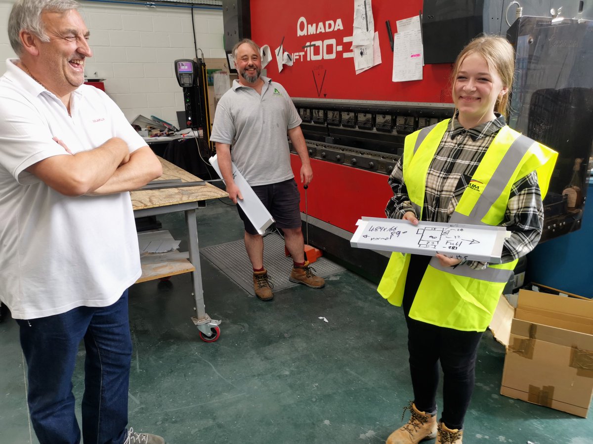 This is Lily, from our local Burton Borough School, on work experience with us! From helping on a survey with Lone and Paul to discovering how aluminium cills are made at Archital, our sister company,  Lily's been a hard-working &amp; friendly addition to our team. Good luck Lily!