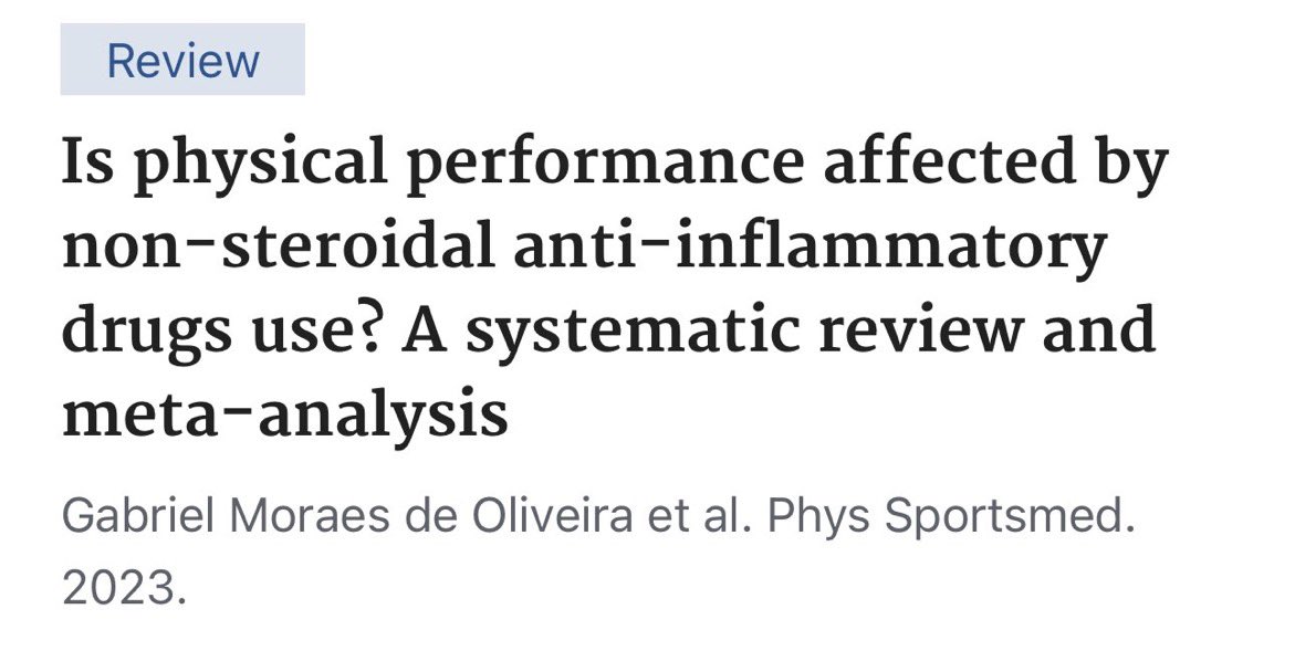 AntelmPujol's tweet photo. 💊💊 ANTIINFLAMATORIOS Y RENDIMIENTO DEPORTIVO

🚩Hasta 48 horas después de su ingesta: 

⇊ Reducen significativamente el rendimiento deportivo.

⇊ Reducen significativamente la fuerza muscular.

⇊ Reducen la capacidad de recuperación muscular. https://t.co/VGcF99ynxO