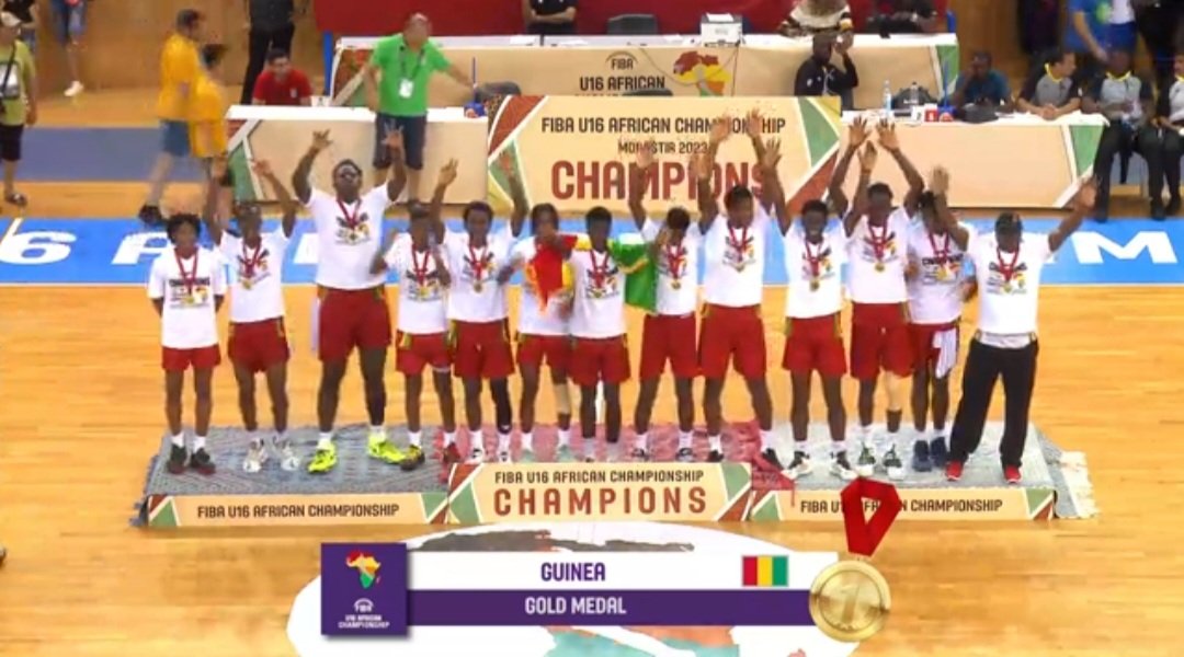 Vous l'avez fait pour la Guinée..!
Félicitations les gars!
La Guinée 🇬🇳 est championne d’Afrique 🏆 U16 2023 après sa victoire contre l'Égypte.
 
WONTANARA #224🇬🇳 ❤💛💚
<a href="/fgbb_officiel/">Fédération Guinéenne de Basketball</a>