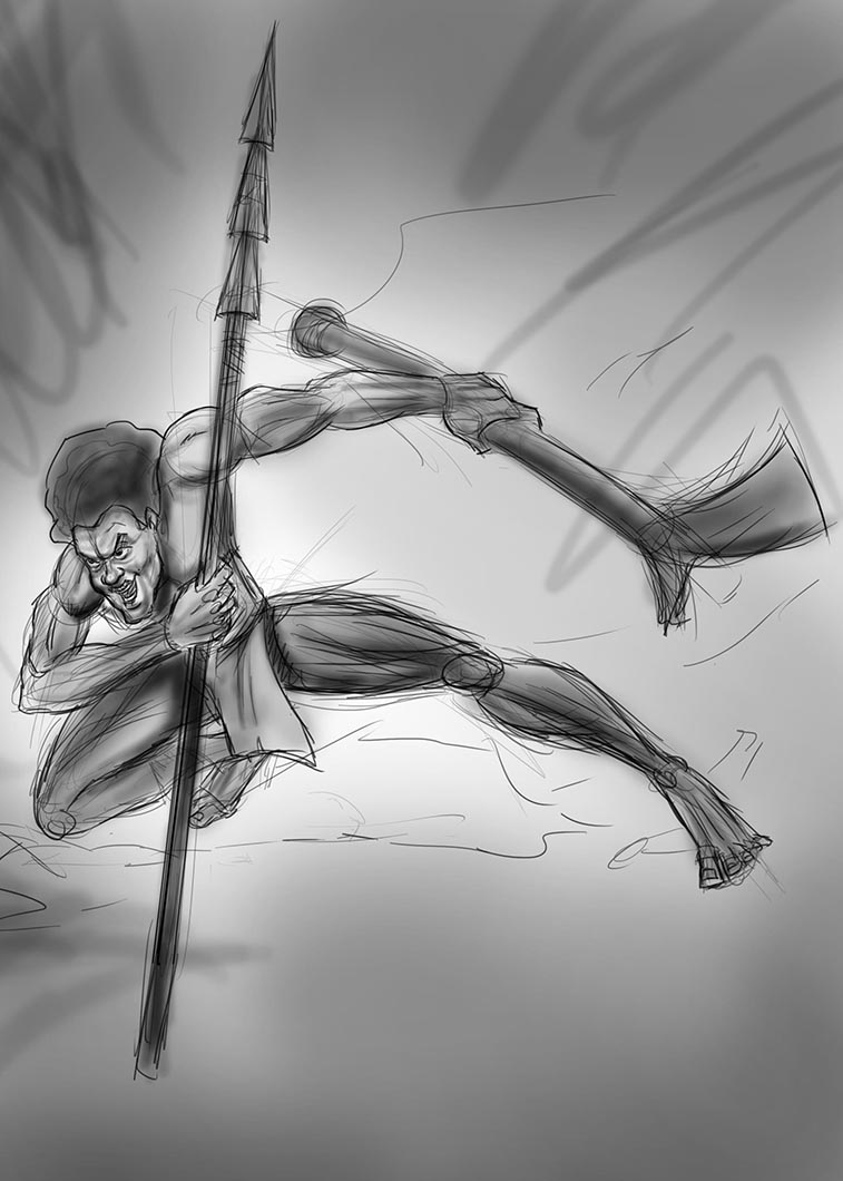 Back in 2016, 'Daunitukutuku' was originally planned to be an animation. <a href="/TuiLedua/">Tui Ledua</a> was the concept artist who had done a few character sketches to try and get a feel of what the characters would look like. Here is the film's villain, Inia. #Teamfiji