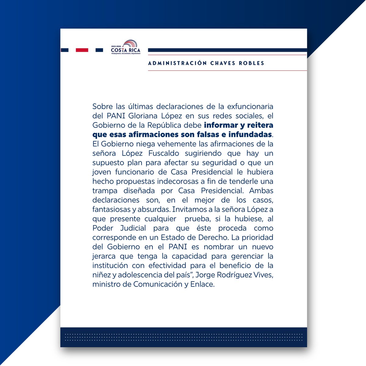Presidencia de la República 🇨🇷 tweet media