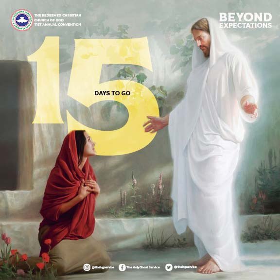 PastorFAAdeboye's tweet photo. The RCCG 71st Annual Convention is exactly 15 Days from now. 
We are certain that God will do things that are beyond our own expectations.

Date is 7th to 13th August 2023
Venue: Redemption City, Mowe Ogun state.

71st Annual Convention
#BeyondExpectations https://t.co/eS7qC5l6n8