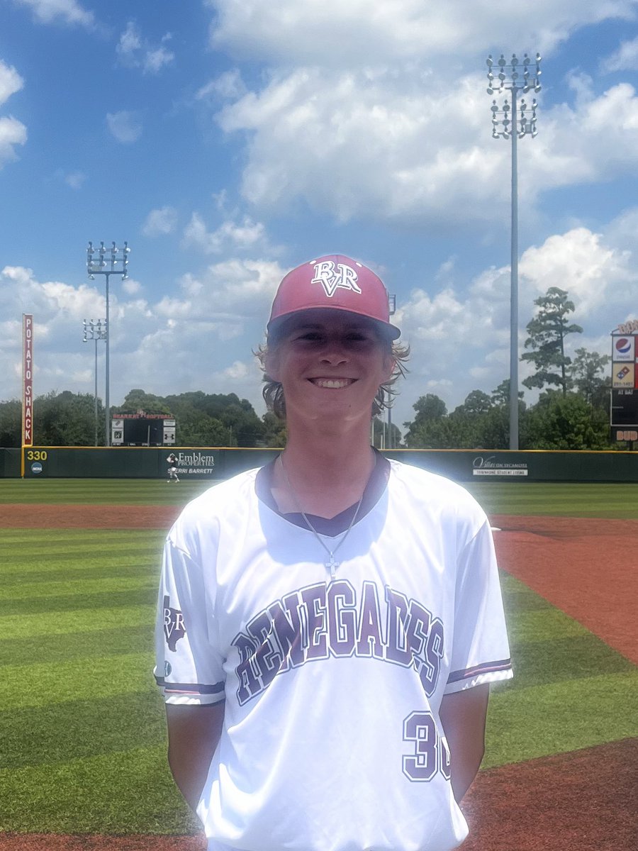 🔥Player of the Game🔥

Mason Story
College Station High School 2025

Pitching : 5IP, 5K, 0H, 0R
Hitting : 1-3, 2B

<a href="/BVRenegades/">BV Renegades</a> 16U Green - 7
Shiner Stars 16U - 3