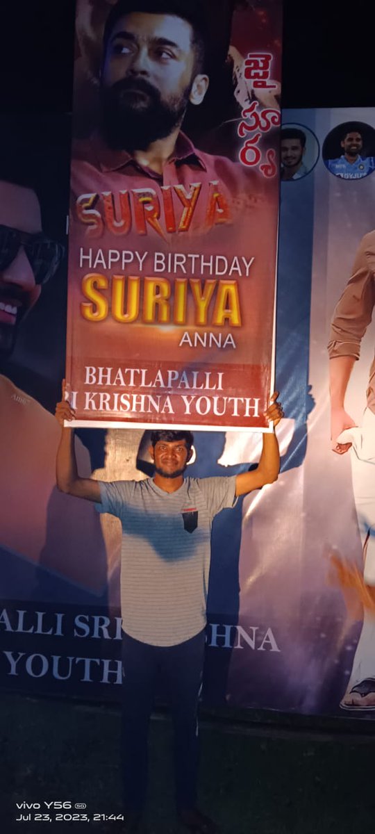 Siva_LSG_7's tweet photo. Happy Birthday @Suriya_offl anna
Birthday celebrations🕺 successfully completed ☑️ 
🚩Bhatlapalli, Prakasam District,AP 
@BhatathYadav @Narendrapspk33 @KYR_YADAV 
#SuriyaAdoptedSonOfTFI
#HappyBirthdaySuriya #Kanguvaglimpse #Kanguva #KanguvaFirstLook #Suriya43 #Suriya #Rolexsir https://t.co/KFc0Dzsup3