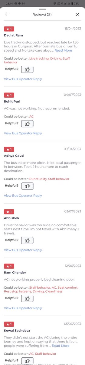 nirmalbeniwal's tweet image. Look at the people complaints received recently. @redBus_in @AbhimanyuTravel doesn't give a damn for resolution of problems #ACnotworking is a regular issue with @AbhimanyuTravel . What has @redBus_in done about it. #REFUND my money.