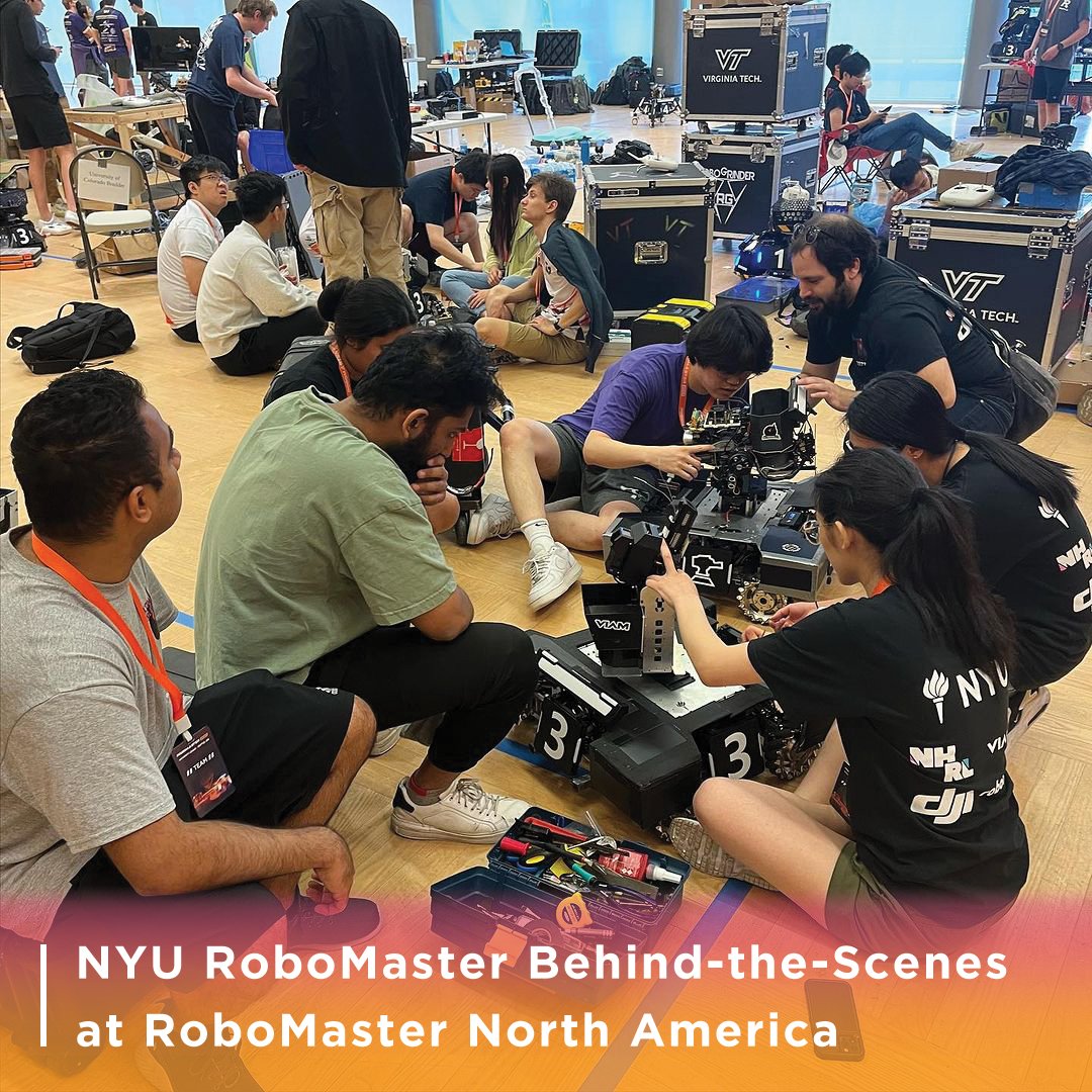 nyutandon's tweet photo. They make it look easy, but a lot goes into the ground and aerial robots created by @NYU_RoboMaster #teamultraviolet for @RoboMasterNA — heavy lifting, assembling, testing, debugging, et cetera et cetera. 🤖 💜
#NYUTandonMade https://t.co/eO1awYQhPq