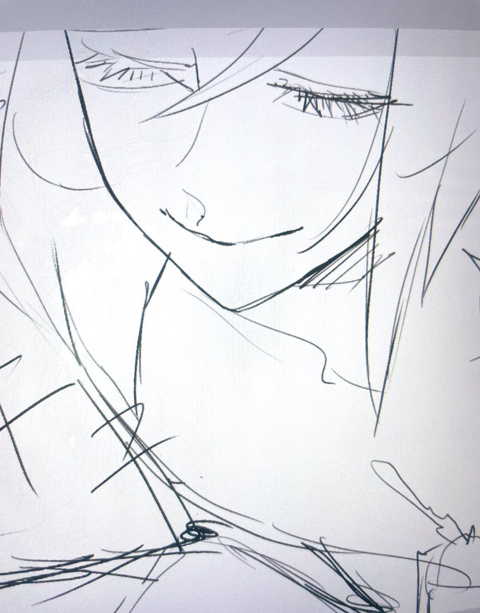 5月の私が描いていた下描き→この下描きじゃ線描きなんて到底無理なので改めて下描きを描く→線画→ぬりぬり…✍️

今週末の進捗【21〜23/32】完成
2P : Anicさん 