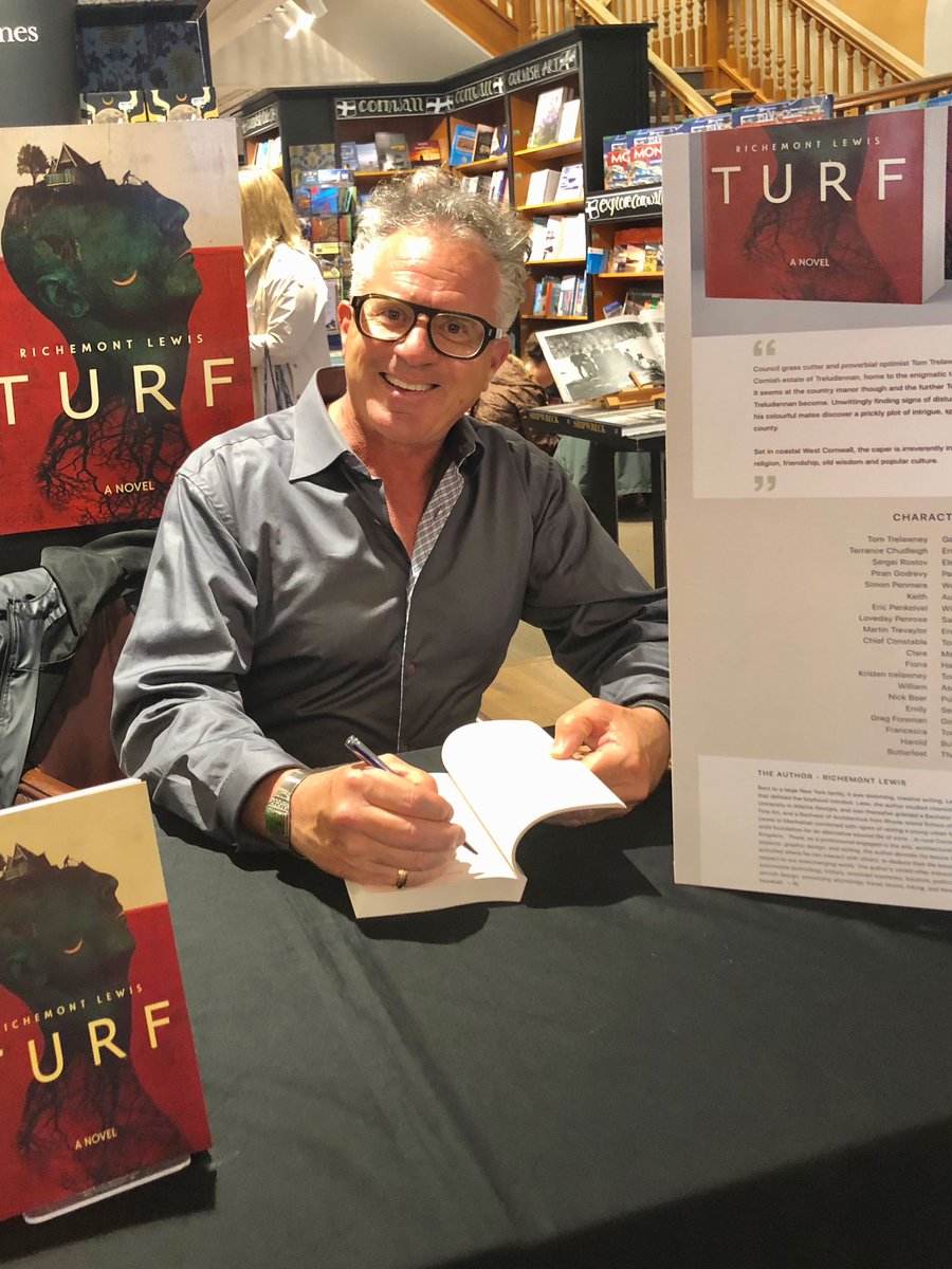 foreshorebooks's tweet photo. Thanks everyone for coming to @WaterstonesTRU yesterday. Rich had a blast. TURF. A Cornish Crime Caper by Richemont Lewis. #Cornwall #Novel #CrimeFiction #booklover https://t.co/3H3eVoSSMh