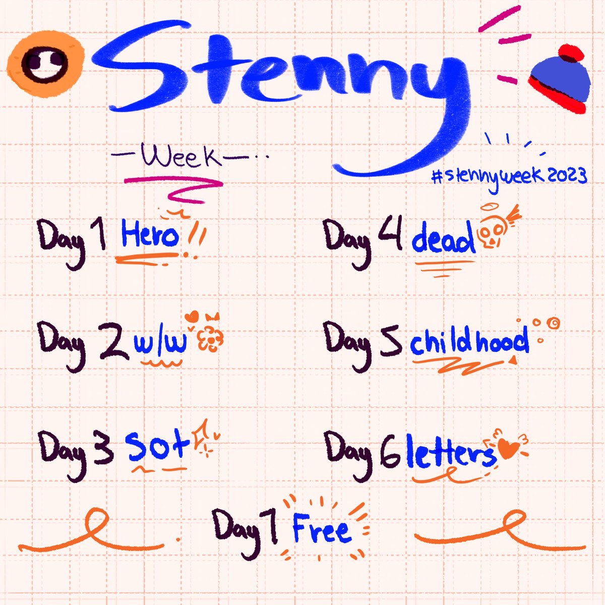 itss_starry's tweet photo. HELLOOO #sptwt !!! 😝😝😝 #spstenny enjoyers i bring you #stennyweek2023 

If u do participate u should totally tag me cuz i wanna see 🗣️🗣️ , and don’t worry abt when or how many you do this is just for fun 🥳🥳

#SouthPark #southparkart #stenny #spstan #spkenny #stennyweek https://t.co/4ldGmMQZs2