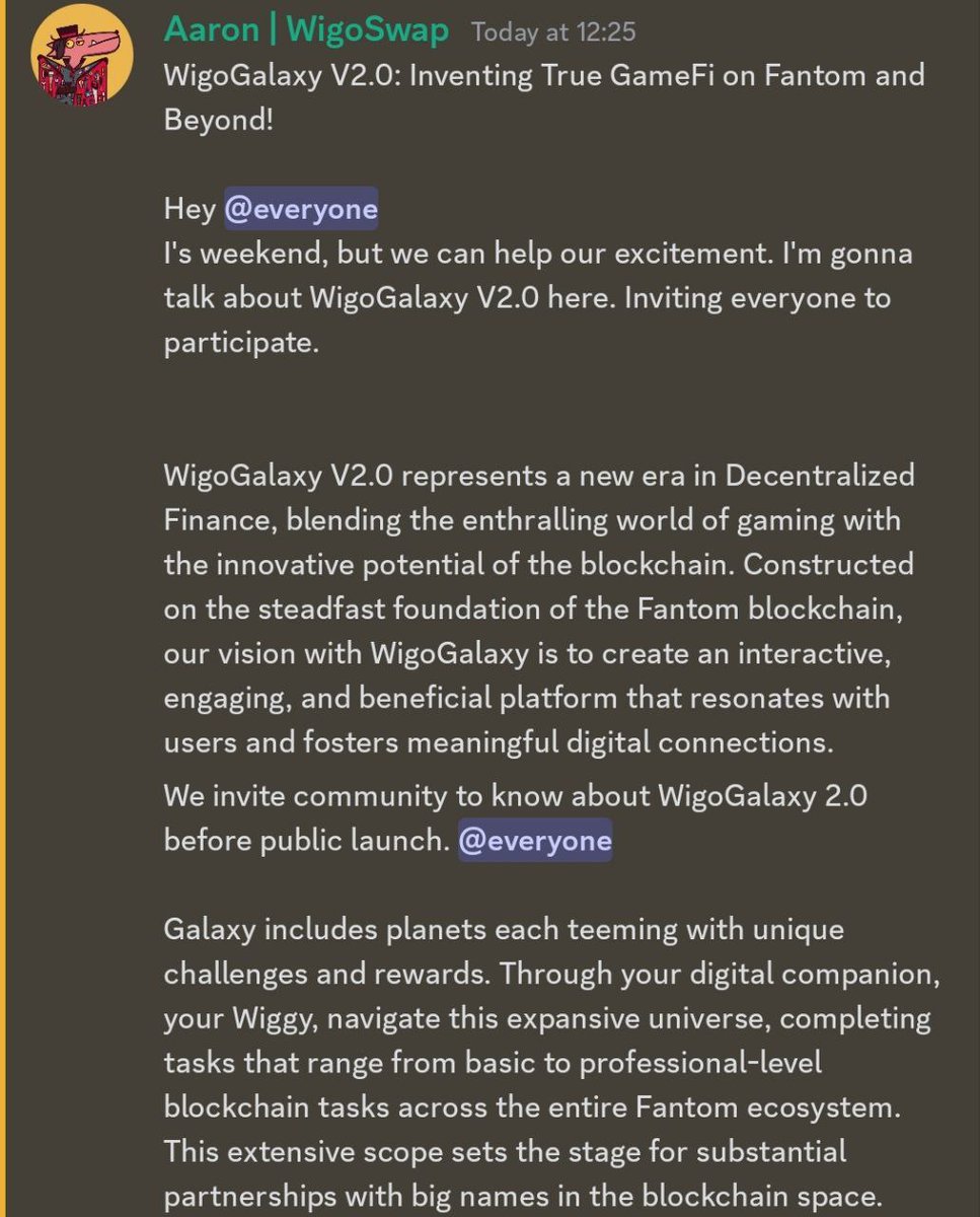 LordxSimple's tweet photo. 🧵 1/ I'm more convinced than ever that @WigoSwap $WIGO could be the x100 performer of the year.

Having combed through the CEO's updates on Discord today, I'm genuinely excited for the imminent launch on $ftm.

Here's why... 👇🏻 https://t.co/4Z2Xwi94s5