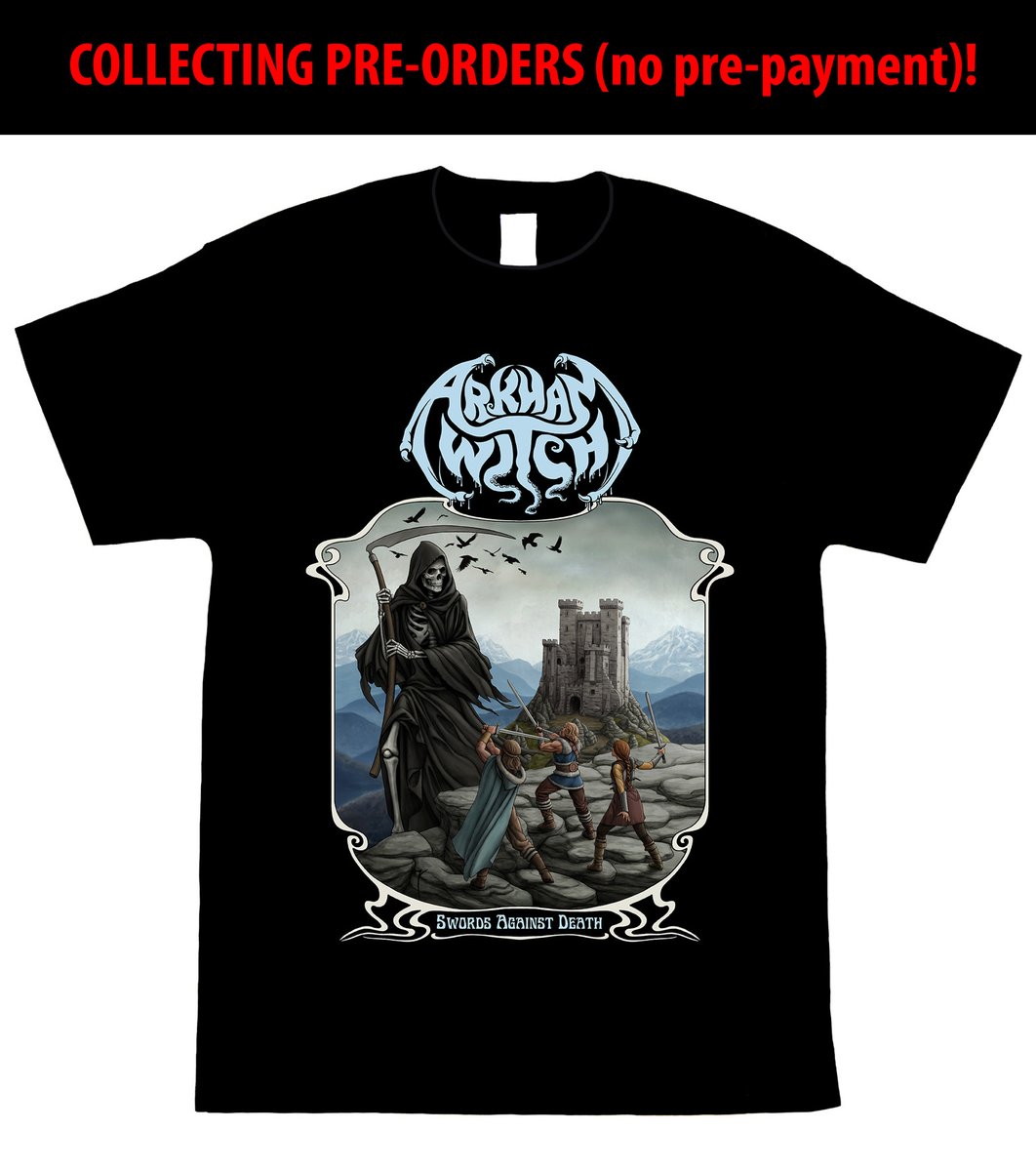 We'll make these ARKHAM WITCH T-shirts! For now we need to collect preorders to have a better idea about the sizes. We'll have only very limited quantity, so if you definitely want one (18 Euro), please TELL US THE SIZE. We'll hold them for you and contact you when they're there.