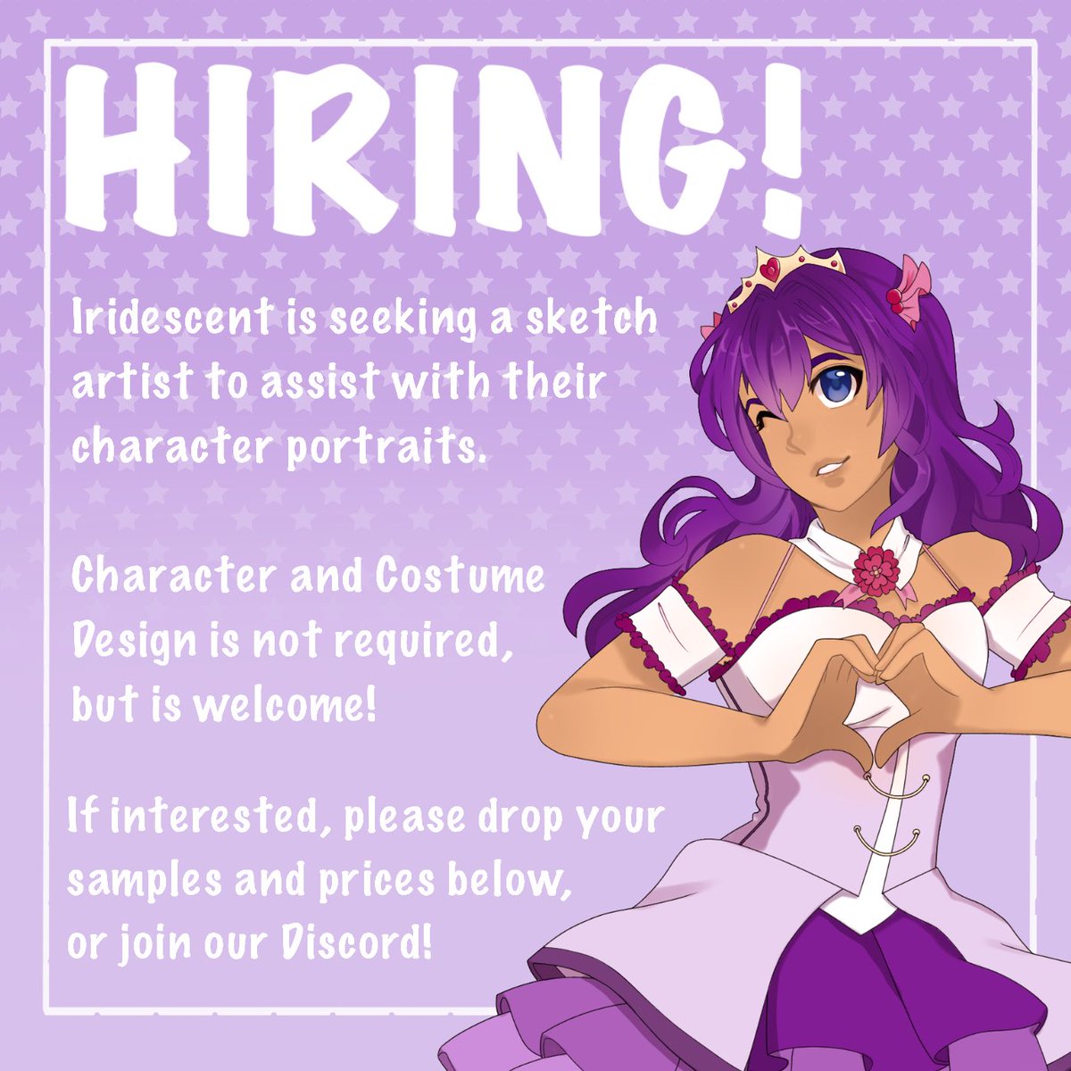 IriVisualNovel's tweet photo. Please feel free to drop your VGen links, portfolios, Carrds, or anything else in our DMs or in our replies! We will reach out!

❤️🧡💛💚💙💜🤍 https://t.co/tiFO3KI0qT