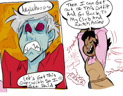 Rereading my original comic Black Rose Blues and there's definitely a lot I wish I could change (maybe one day)  I definitely tried too hard to be funny or to connect with non-asexual people lol but there are parts that I still love, too. Maybe one day I'll redo the whole thing