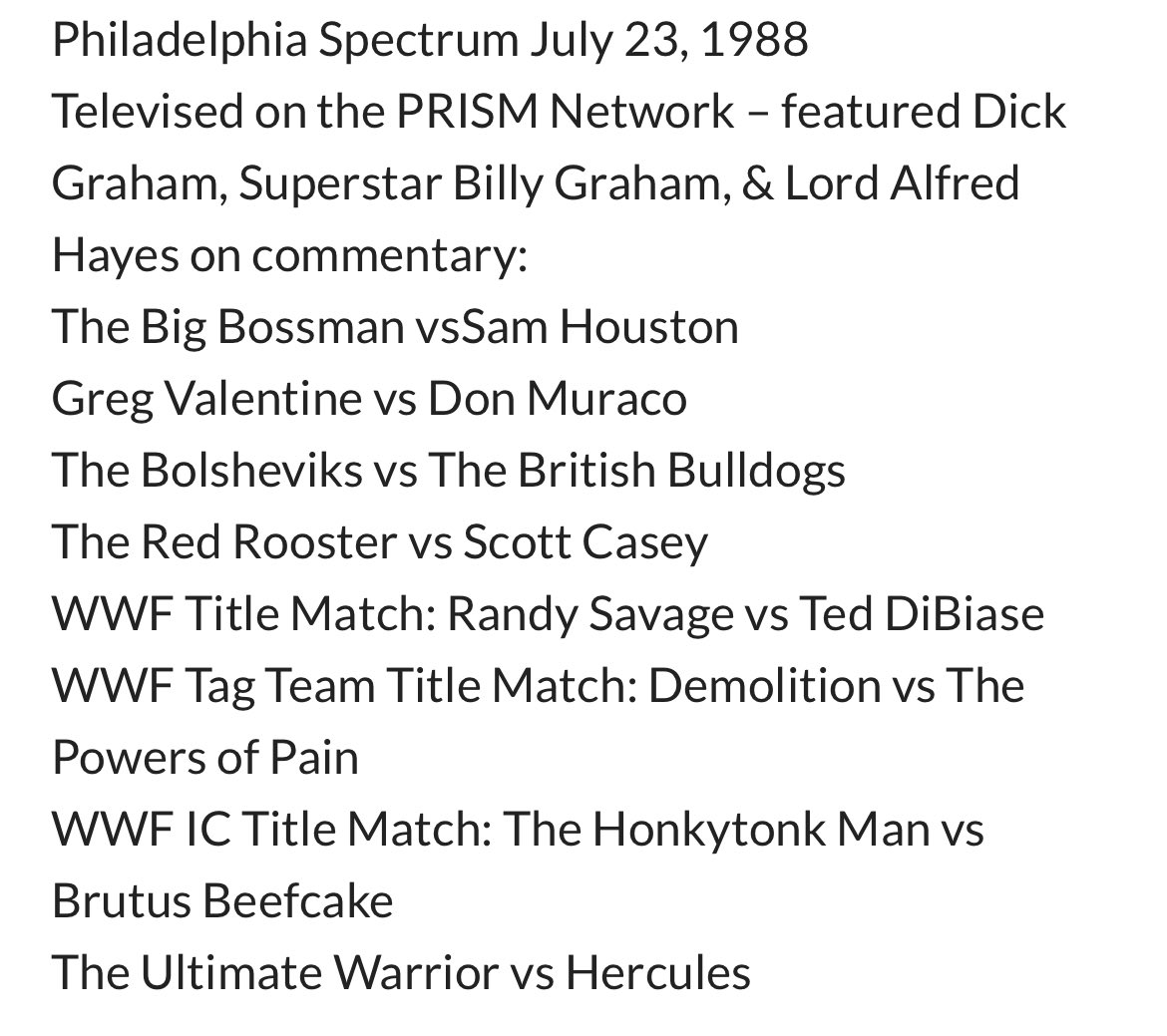 BJames1969's tweet photo. @80_wrestling Look how loaded this card was.  As I said, NWA ran the same night with their Great American Bash tour. https://t.co/UkrrpRnH6P