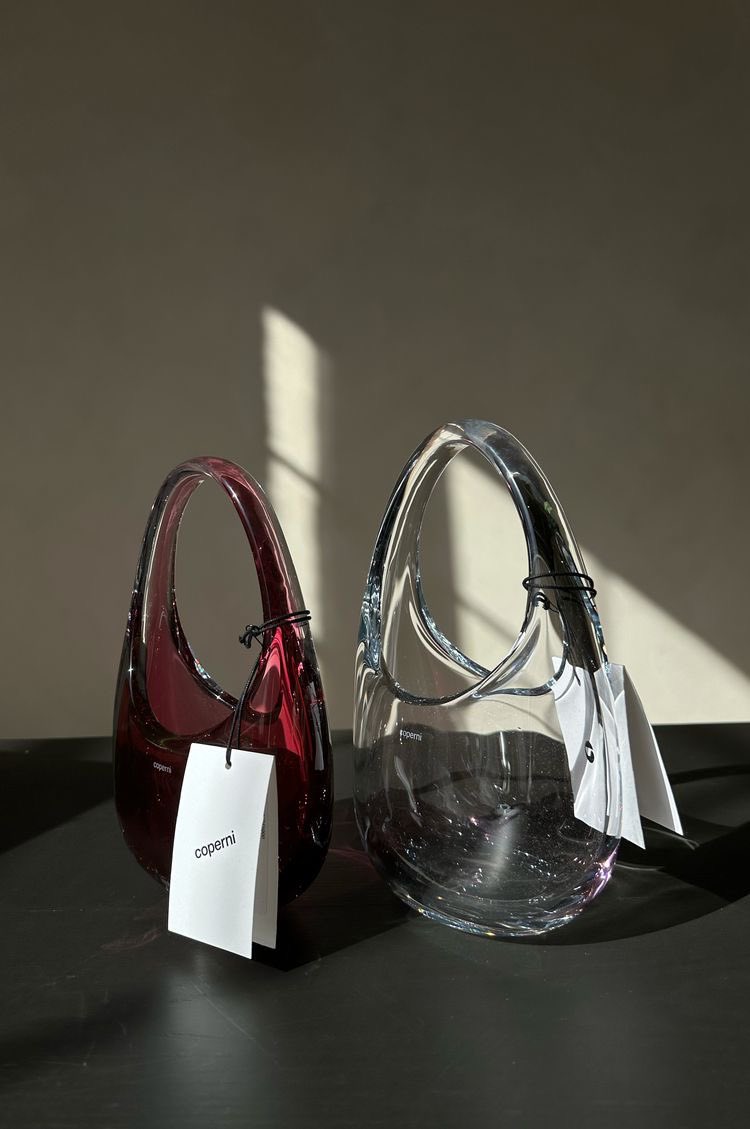 coperni - glass mini swipe bag
