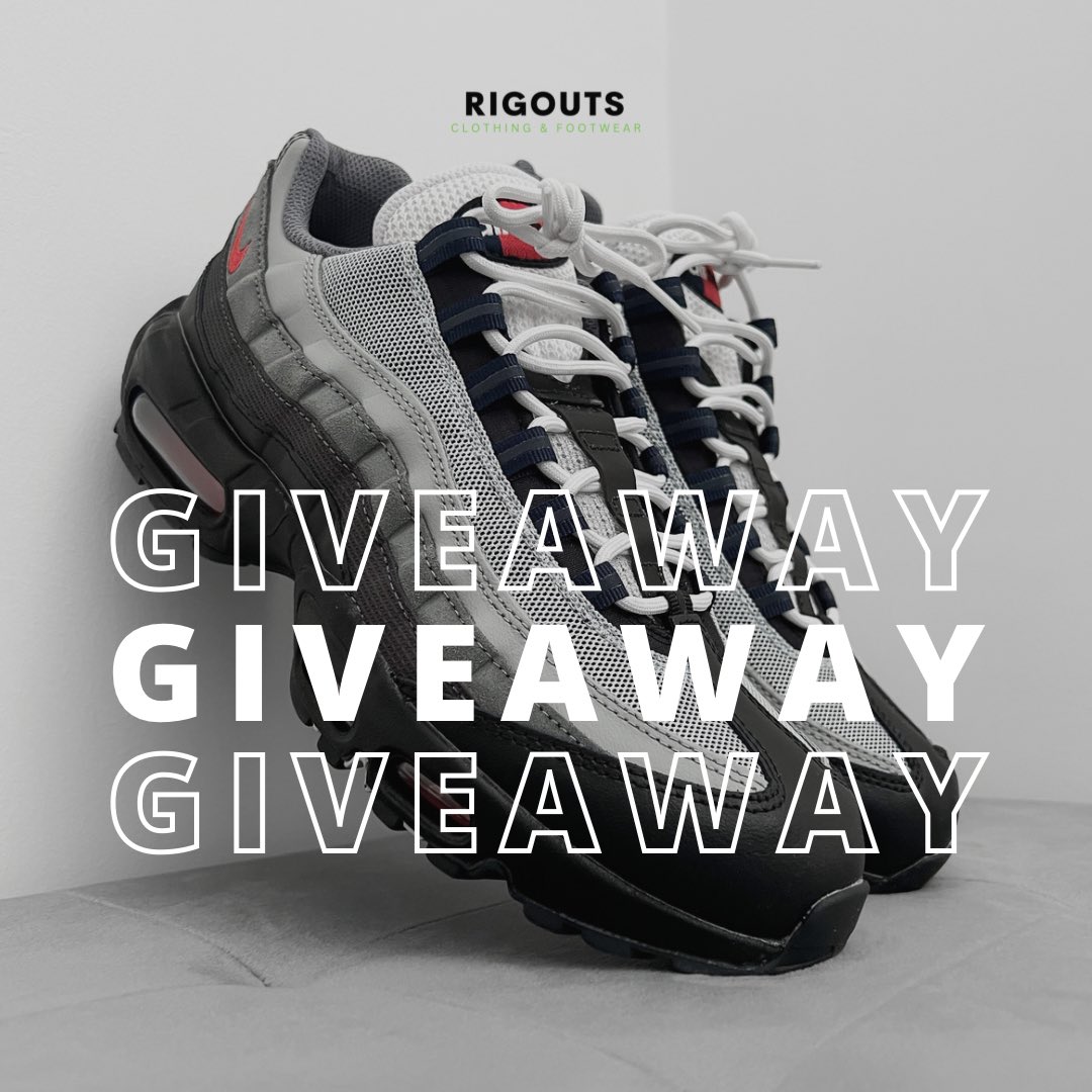 RigoutsSales's tweet photo. 🚨#WIN : We’re giving away a pair of Nike AirMax 95 “Track Red” to 1 lucky winner ! 

1️⃣ Be Following @RigoutsFootwear &amp; https://t.co/3PSncJ70xA
2️⃣ Comment your shoe size.
3️⃣ Retweet &amp; Like this tweet.

🤟🏽Best of luck - Winner will be chosen at random and announced on instagram https://t.co/Webs020Yps