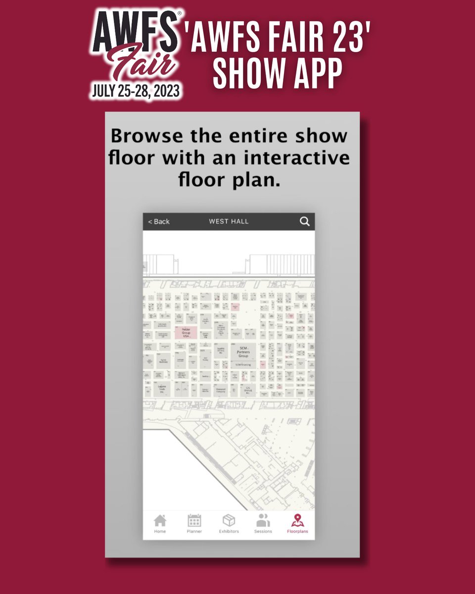 AWFSFair's tweet image. Download our AWFS®Fair app in the app store when you search &apos;AWFS Fair 23&apos;! iPhone/Android version available.

You will find everything you need here in our AWFS®Fair Show App!
#BuiltForVegas #AWFSFair #AWFSFair2023