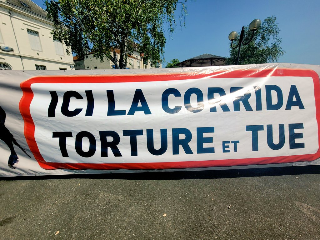 TiphanieLaurent's tweet photo. ORTHEZ  Présents pour dire non à
 la torture. #stopcorrida. Merci @CRAC_Europe pour l organisation @PartiAnimaliste @CaronAymericoff @stopcorridaFR @Pourlabolition @eelv_bearn @HenryJeanServat @stopcorridaFR https://t.co/KJl0S8Vs50
