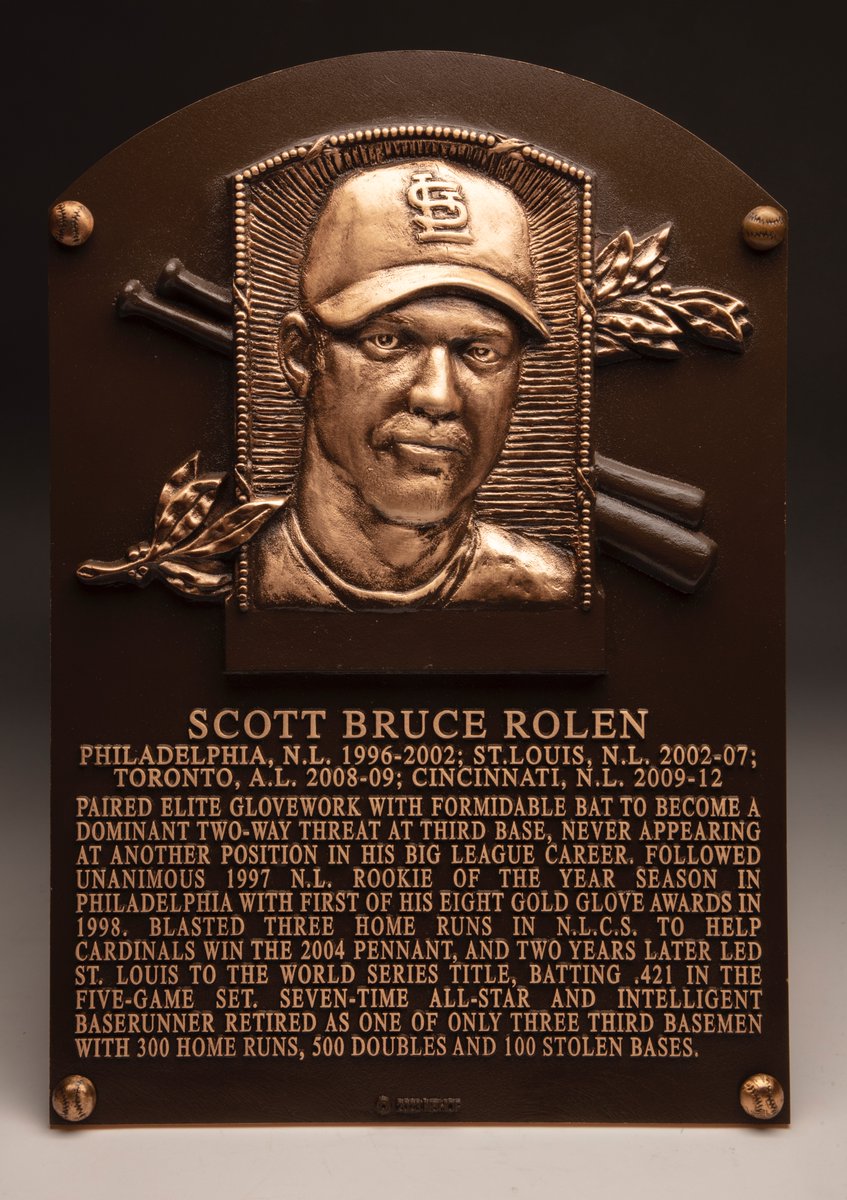 Another wonderful addition to the plaque gallery. Congratulations, Scott Bruce Rolen. #HOFWKND

(Milo Stewart Jr./National Baseball Hall of Fame and Museum)