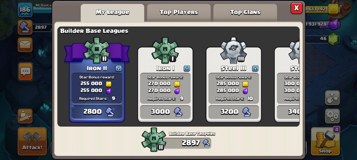 Damian29716721's tweet image. Which is your League? 

#ClashOfClans #ClashOn #BuilderBase