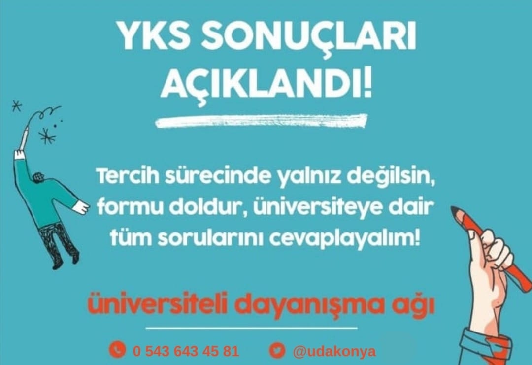 📢 #yks2023 açıklandı!

Tercih yaparken yalnız değilsin!

Sonuçlar açıklandıktan sonra her sene olduğu gibi tercih yapacak arkadaşlarla buluşuyoruz. Aklına takılanları bize sor cevaplayalım, tercihini beraber yapalım.

Bize ulaşmak için biyografimizdeki linki doldurabilirsiniz.