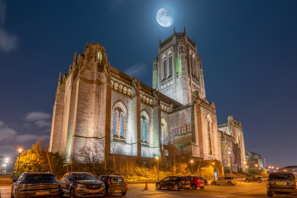 New Competition. RT and follow (if you haven't already) to win this 12 x 8 inch Moonlight Over #Liverpool Cathedral print. The draw will be on Sunday, 30th July 2023.