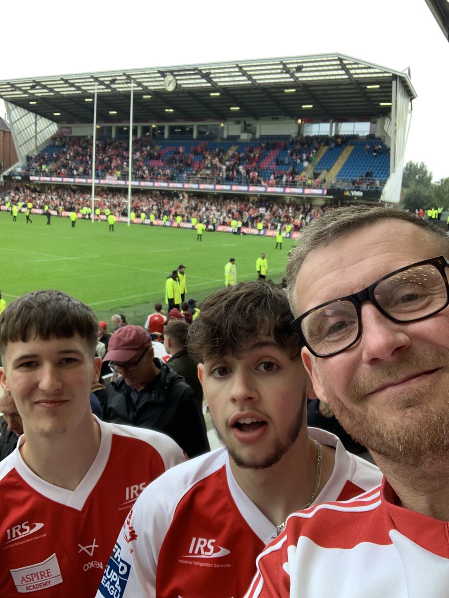 Dad son and mate .good Sunday afternoon entertainment