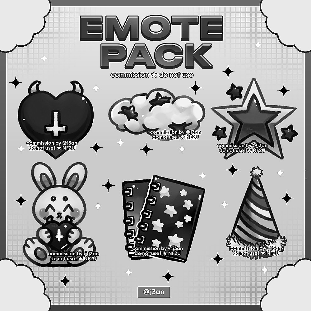 starboyj3an's tweet photo. ★ EMOTE PACK commission! ^^ https://t.co/LbDkbg0tt3

#vectorpack #art #artist #icon #emotes #vtuber #streamer #emoteartist #emote #twitchstreamer #twitchemotes #art #commissionsopen #artist #cute #ibisPaintX #commissionart #commission #illustration #illustrationart https://t.co/qcgvqrUaNv
