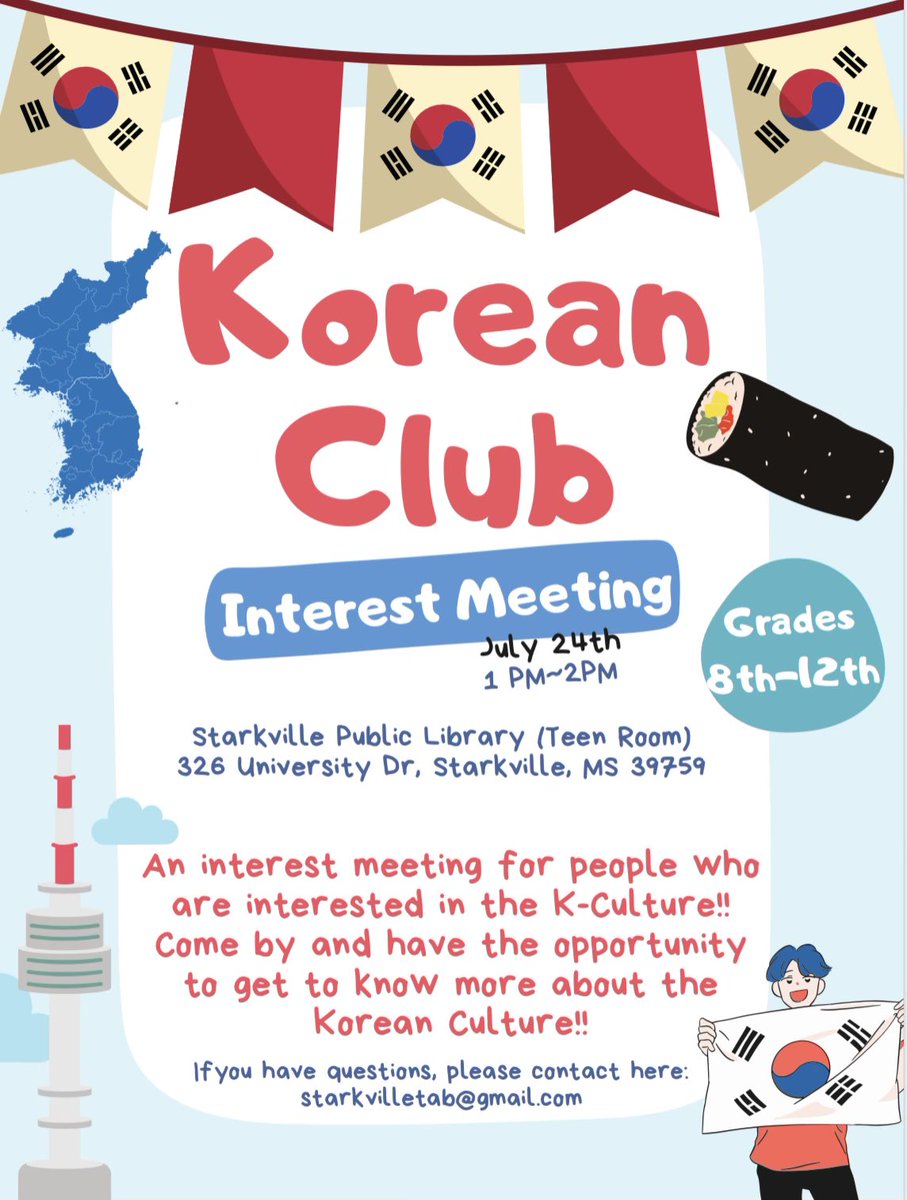 ahn_seungjoon's tweet photo. July 24, 1 pm, Starkville Public Library #Starkville https://t.co/H4Y9Il6gio