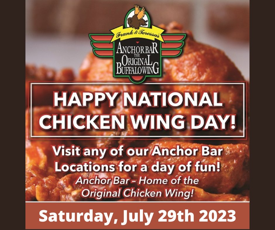 AnchorBarNoVA's tweet photo. How are you celebrating National #ChickenWing Day? If you don’t have plans, join us at @AnchorBarNoVA for the Original #BuffaloWing https://t.co/Fg33LWcp09